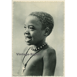 Mission De Pères Blancs: Fillette Crétienne / Cross - Ethnic (Vintage PC ~1950s)