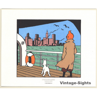 Tintin En Amérique *3 (Lithography Hergé Moulinsart 2011)