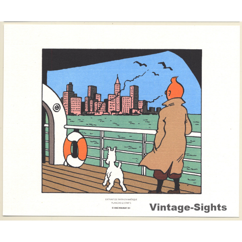 Tintin En Amérique *3 (Lithography Hergé Moulinsart 2011)