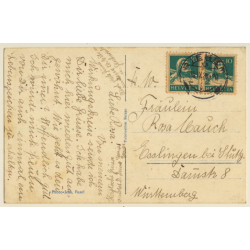 Basel / Schwitzerland: Badischer Bahnof - Train Station (Vintage RPPC 1928)