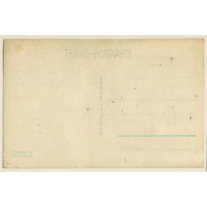 Würzburg / Germany: Hauptbahnhof & Kilians-Brunnen - Train Station (Vintage RPPC ~1920s/1930s)