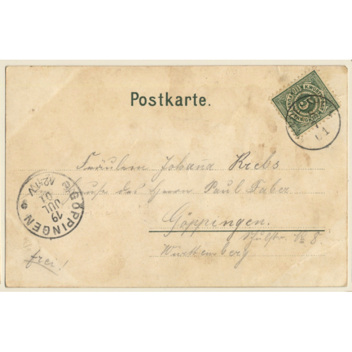 Grüsse Aus Der Ferne / Railway - Eisenbahn (Vintage Litho PC 1901)