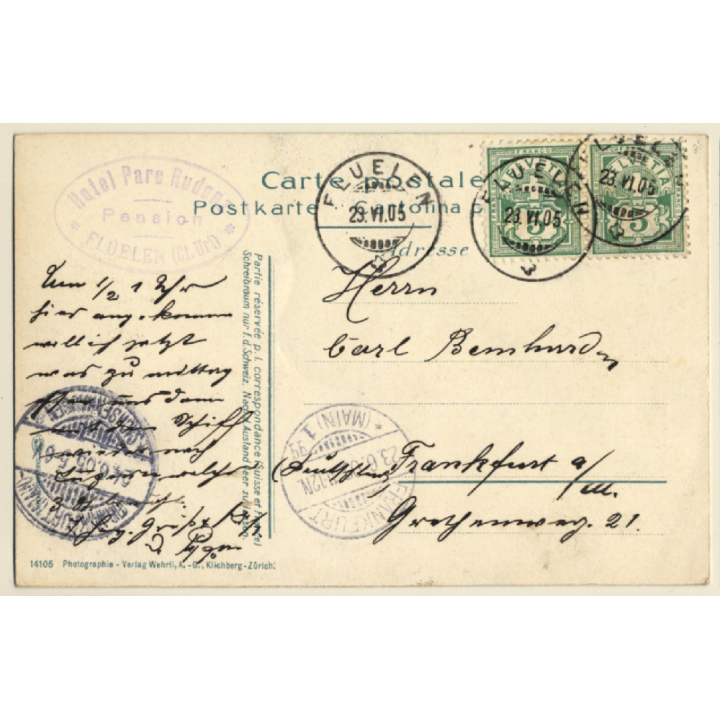 Fluelen / Switzerland: Gotthardbahn - Nordseite (Vintage PC 1905)