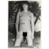 Darkhaired Nude Kneeling*2 / Photo Wallpaper (Vintage Photo GDR ~ 1980s)