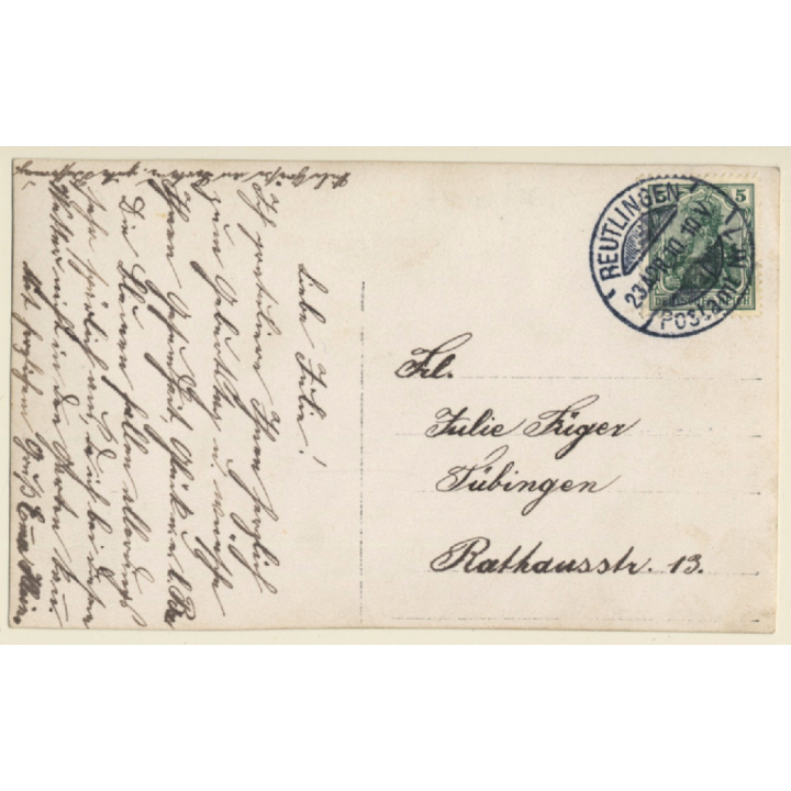 Reutlingen - Nordpol: Female Balloonists - Weibliche Ballonfahrer (Vintage RPPC 1910)