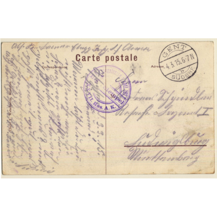 Zeebrugge: Le Titan - La Grande Grue (Vintage PC 1916)