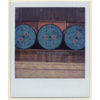 Photo Art: Cable Reel Still Life (Vintage Polaroid SX-70 1980s)
