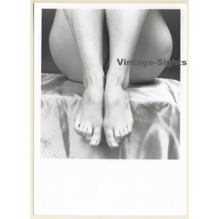 Artistic Nude Study: Close-up Of Nude Woman' Toes (Vintage Photo France B/W ~1980s)