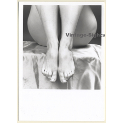 Artistic Nude Study: Close-up Of Nude Woman' Toes (Vintage Photo France B/W ~1980s)
