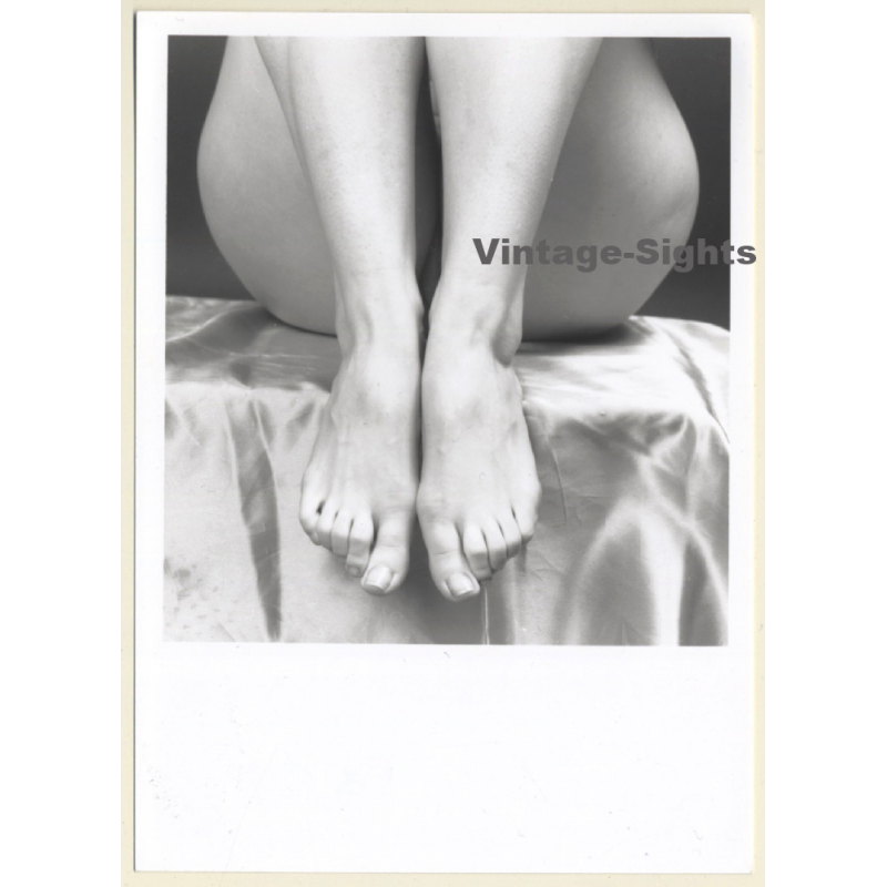 Artistic Nude Study: Close-up Of Nude Woman' Toes (Vintage Photo France B/W ~1980s)