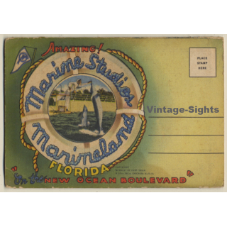 Florida: Amazing Marineland (Vintage Leporello PC 1946)