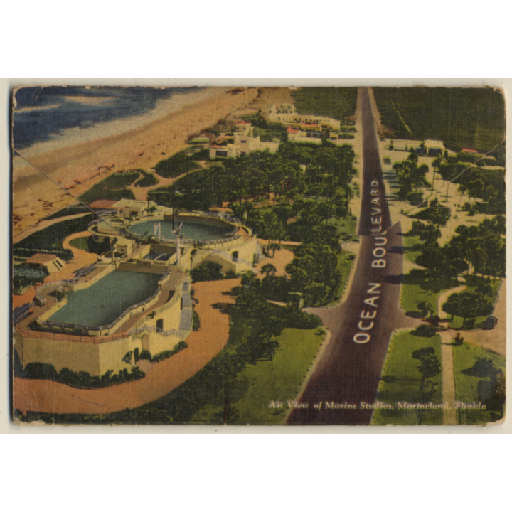 Florida: Amazing Marineland (Vintage Leporello PC 1946)