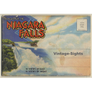 USA: Souvenir Of Niagara Falls (Vintage Leporello PC ~1940s)