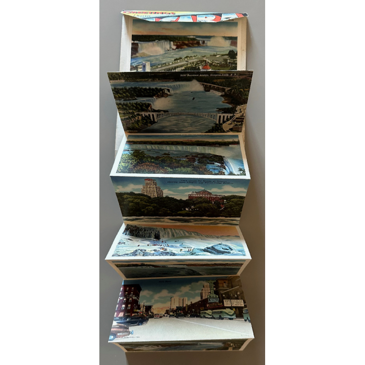 USA: Souvenir Of Niagara Falls (Vintage Leporello PC ~1940s)