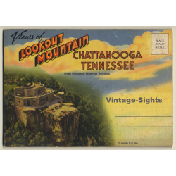 Chattanooga Tenessee : Views Of Lookout Mountain (Vintage Leporello PC ~1940s)