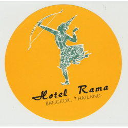 Hotel Rama - Bangkok / Thailand (Vintage Luggage Label)