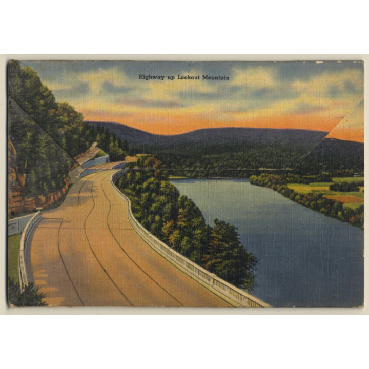 Chattanooga Tenessee : Views Of Lookout Mountain (Vintage Leporello PC ~1940s)
