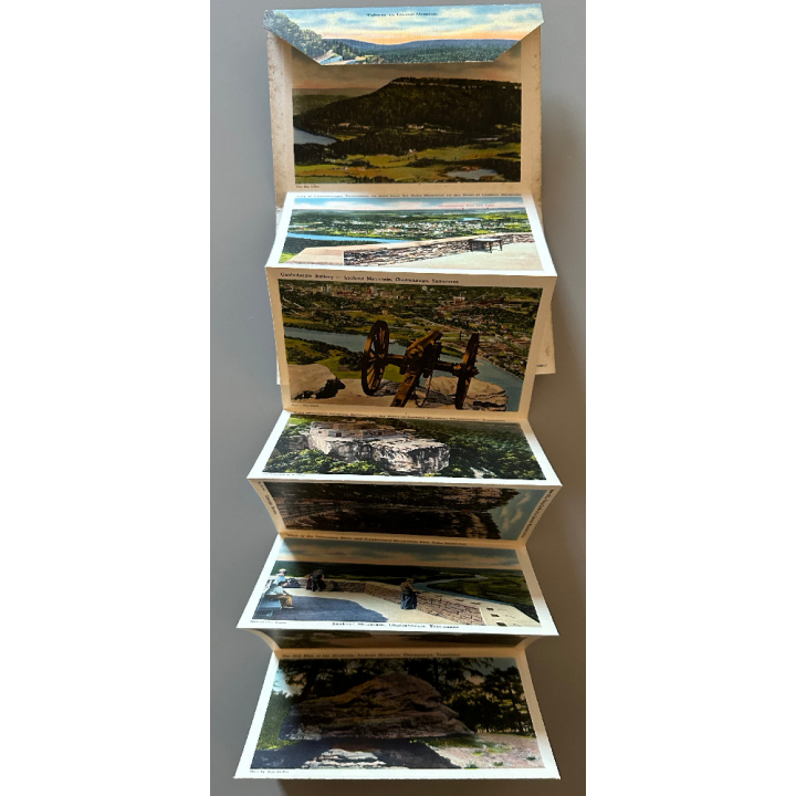 Chattanooga Tenessee : Views Of Lookout Mountain (Vintage Leporello PC ~1940s)