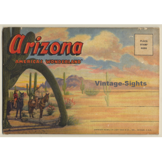 Arizona / USA: America's Wonderland (Vintage Leporello PC ~1940s)