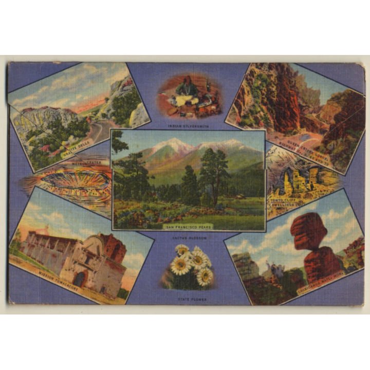 Arizona / USA: America's Wonderland (Vintage Leporello PC ~1940s)