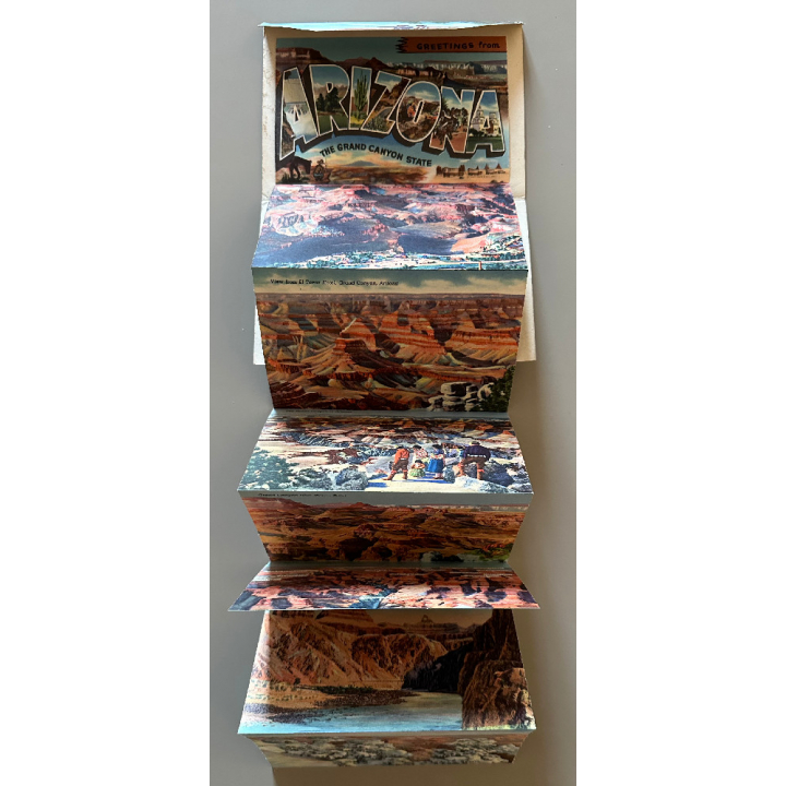 USA: Grand Canyon National Park (Vintage Leporello PC ~1940s)