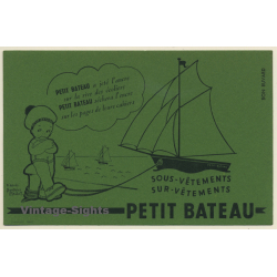 Buvard: Petit Bateau Sous Vêtements (Vintage Advertising Blotter ~1950s/1960s)