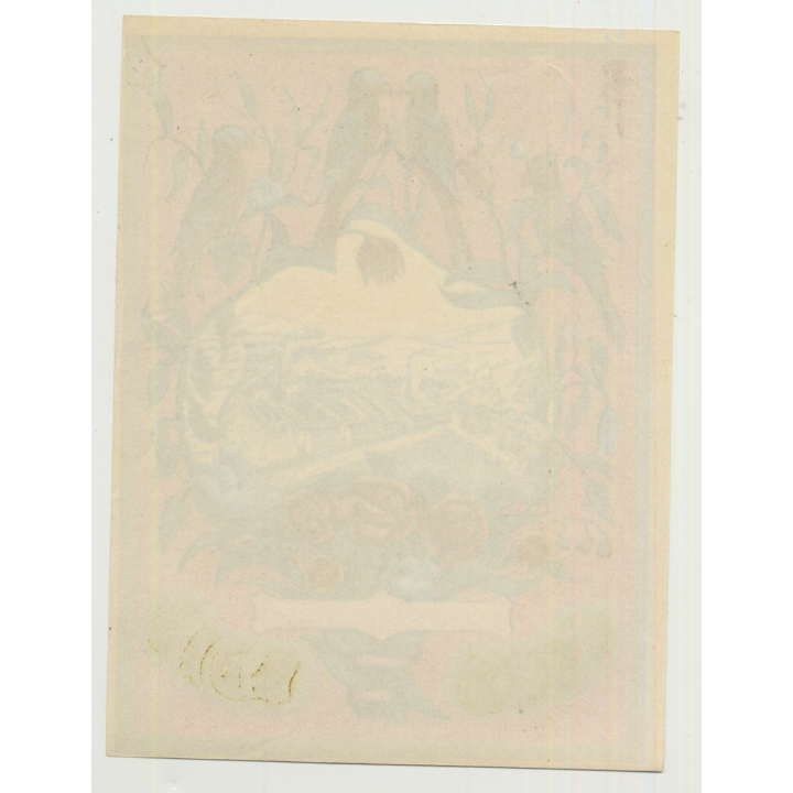 Factory & Birds (Vintage Chromo Litho Label ~1910/1920s)