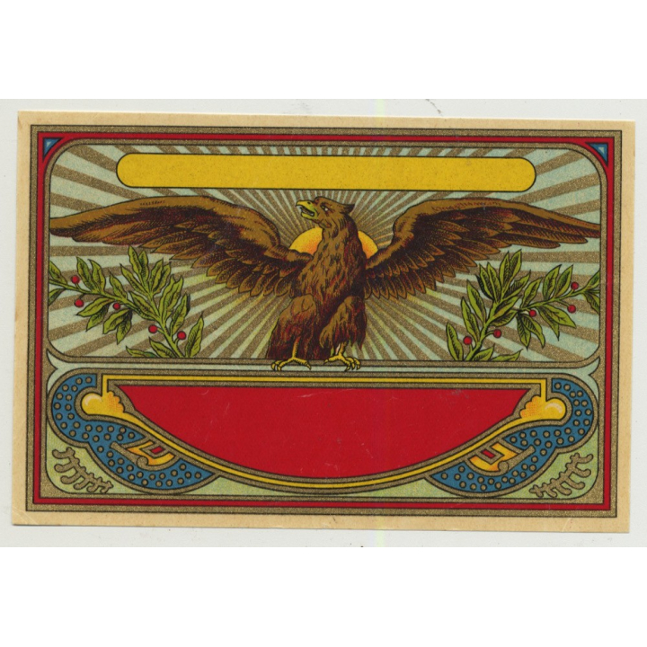 Eagle Spreads Wings (Vintage Chromo Litho Label ~1910/1920s)