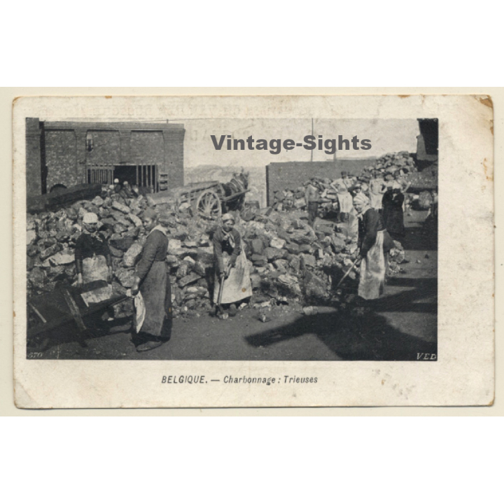 Baudour / Belgium: Charbonnages: Trieuses / Columba Margarines (Vintage PC 1911)