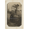 Spain: 2 Females & Boy On Dovecote Tower (Vintage RPPC ~1910s)