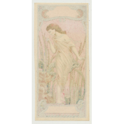 Art Nouveau Nymph (Vintage Chromo Litho Label ~1910/1920s)