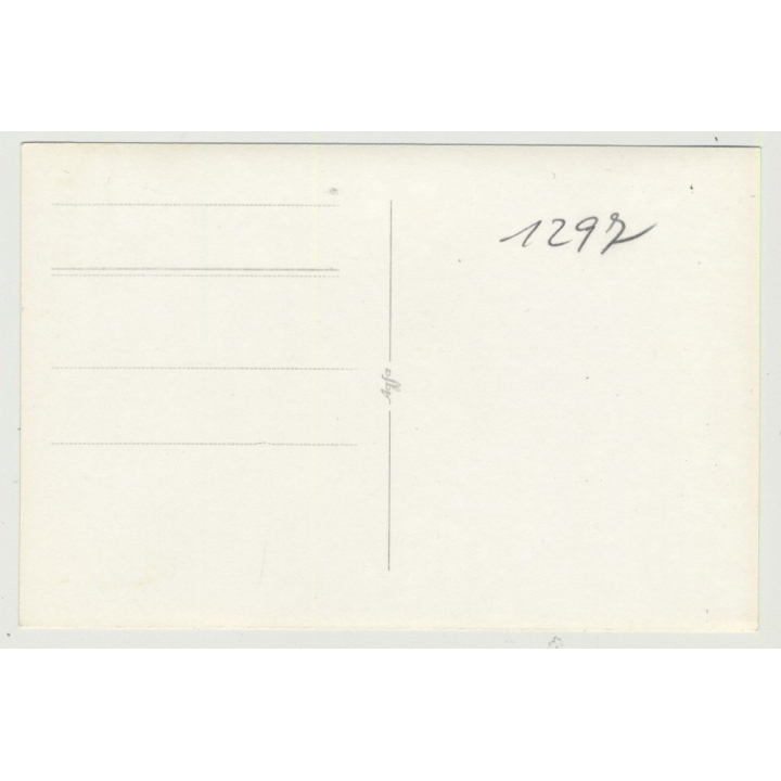 Semi Nude In Front Of Painting (Vintage Photo PC Ludwig Geier ~1930s/1940s)