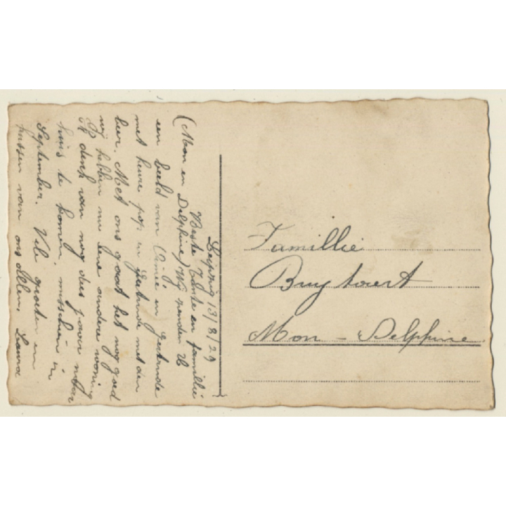 2 Girl Sisters With Teddy Bear & Doll / Haircut (Vintage RPPC 1929)