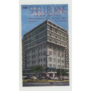 The Shellborne Arms Hotel - Manila / Philippines (Vintage Luggage Label)