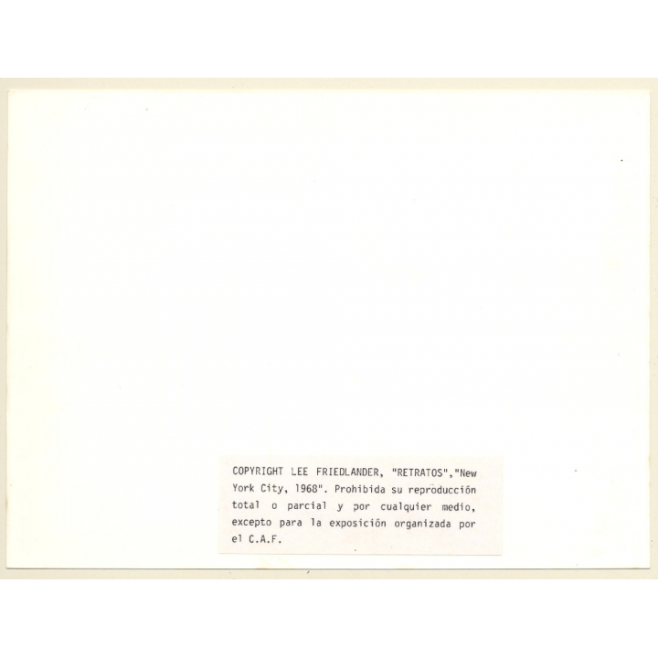 Lee Friedlander: NYC Self Portrait (Photo Centro Andaluz Fotografia C.A.F.)