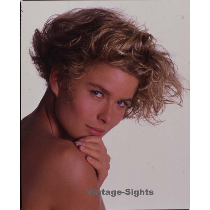 Blonde Female Fashion Portraits / Make-Up - Hairstyle (120 Diapositives WOLFGANG KLEIN 1980s)