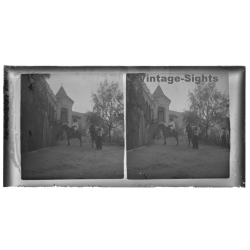 Tarija / Bolivia: A. Van Kerckhove - Consul De Belgique On Horseback (Vintage Stereo Glass Plate 1921)