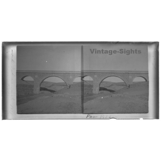 La Quiaca - Villazon / Argentina: Puente International *2 (Vintage Stereo Glass Plate 1921)
