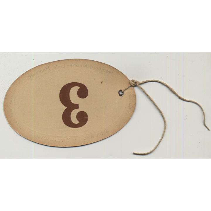 Hamburg-Amerika-Linie 3rd Class (Vintage Luggage Tag)