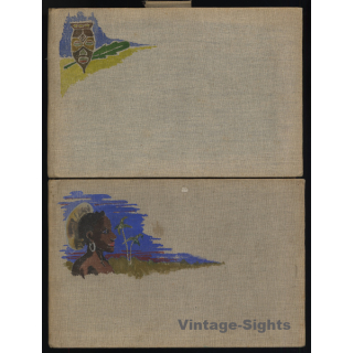 Congo Belge: 97 Photos + Drawings / Ethnic - Tribal - Risqué  (2 Vintage Albums ~1930s/1940s)