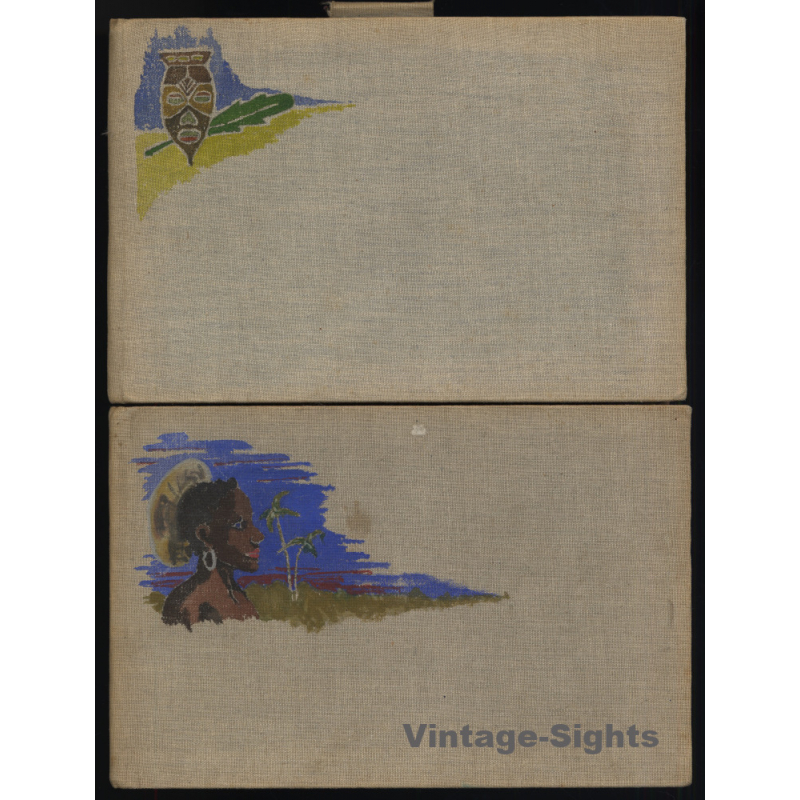 Congo Belge: 97 Photos + Drawings / Ethnic - Tribal - Risqué  (2 Vintage Albums ~1930s/1940s)
