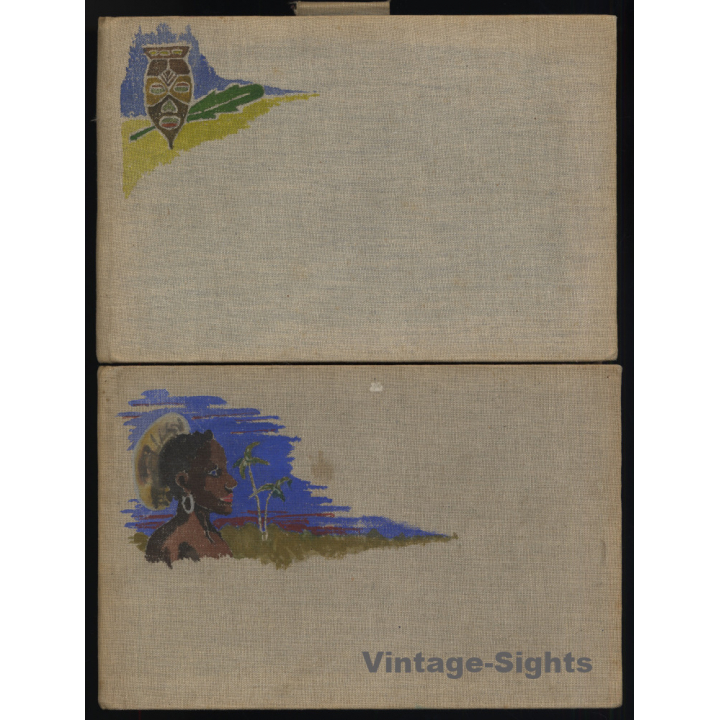 Congo Belge: 97 Photos + Drawings / Ethnic - Tribal - Risqué  (2 Vintage Albums ~1930s/1940s)