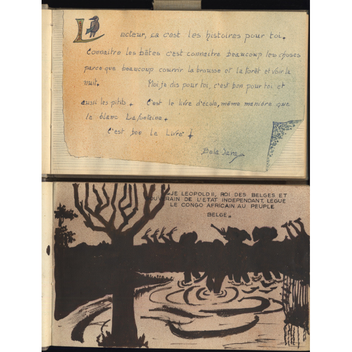 Congo Belge: 97 Photos + Drawings / Ethnic - Tribal - Risqué  (2 Vintage Albums ~1930s/1940s)