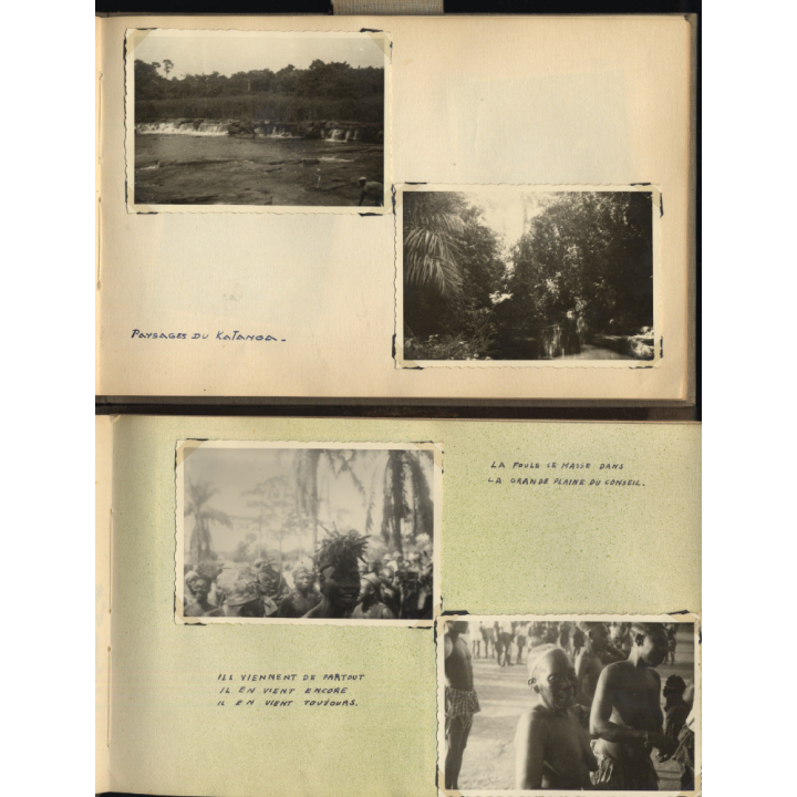 Congo Belge: 97 Photos + Drawings / Ethnic - Tribal - Risqué  (2 Vintage Albums ~1930s/1940s)