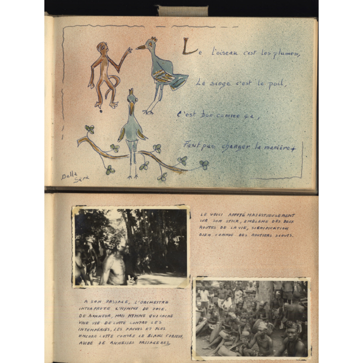 Congo Belge: 97 Photos + Drawings / Ethnic - Tribal - Risqué  (2 Vintage Albums ~1930s/1940s)