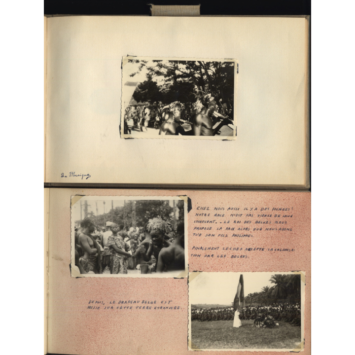 Congo Belge: 97 Photos + Drawings / Ethnic - Tribal - Risqué  (2 Vintage Albums ~1930s/1940s)