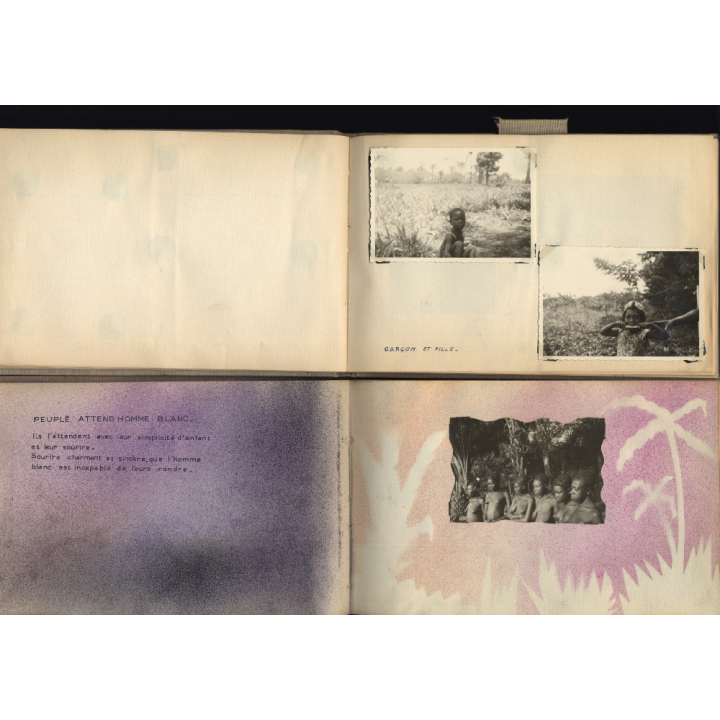 Congo Belge: 97 Photos + Drawings / Ethnic - Tribal - Risqué  (2 Vintage Albums ~1930s/1940s)