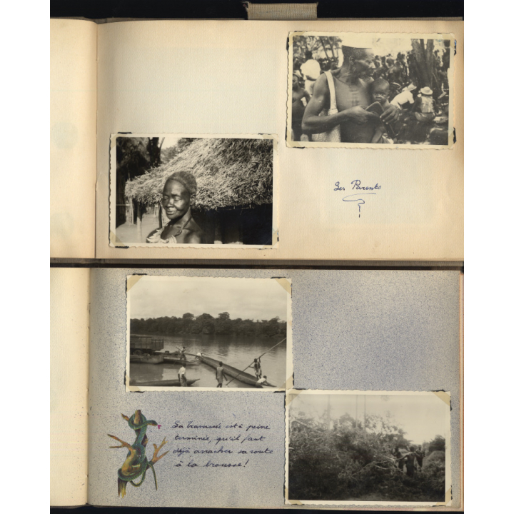 Congo Belge: 97 Photos + Drawings / Ethnic - Tribal - Risqué  (2 Vintage Albums ~1930s/1940s)