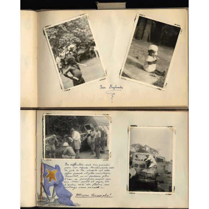 Congo Belge: 97 Photos + Drawings / Ethnic - Tribal - Risqué  (2 Vintage Albums ~1930s/1940s)