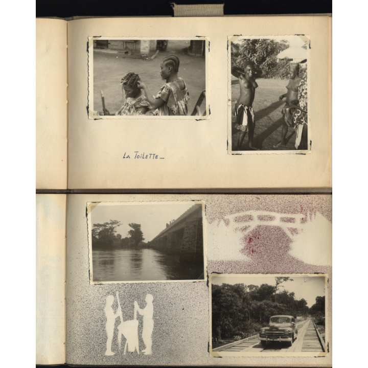 Congo Belge: 97 Photos + Drawings / Ethnic - Tribal - Risqué  (2 Vintage Albums ~1930s/1940s)